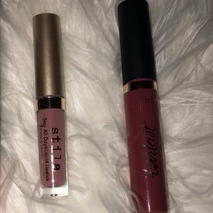 Full size tarte lip paint, mini stila lipstick
